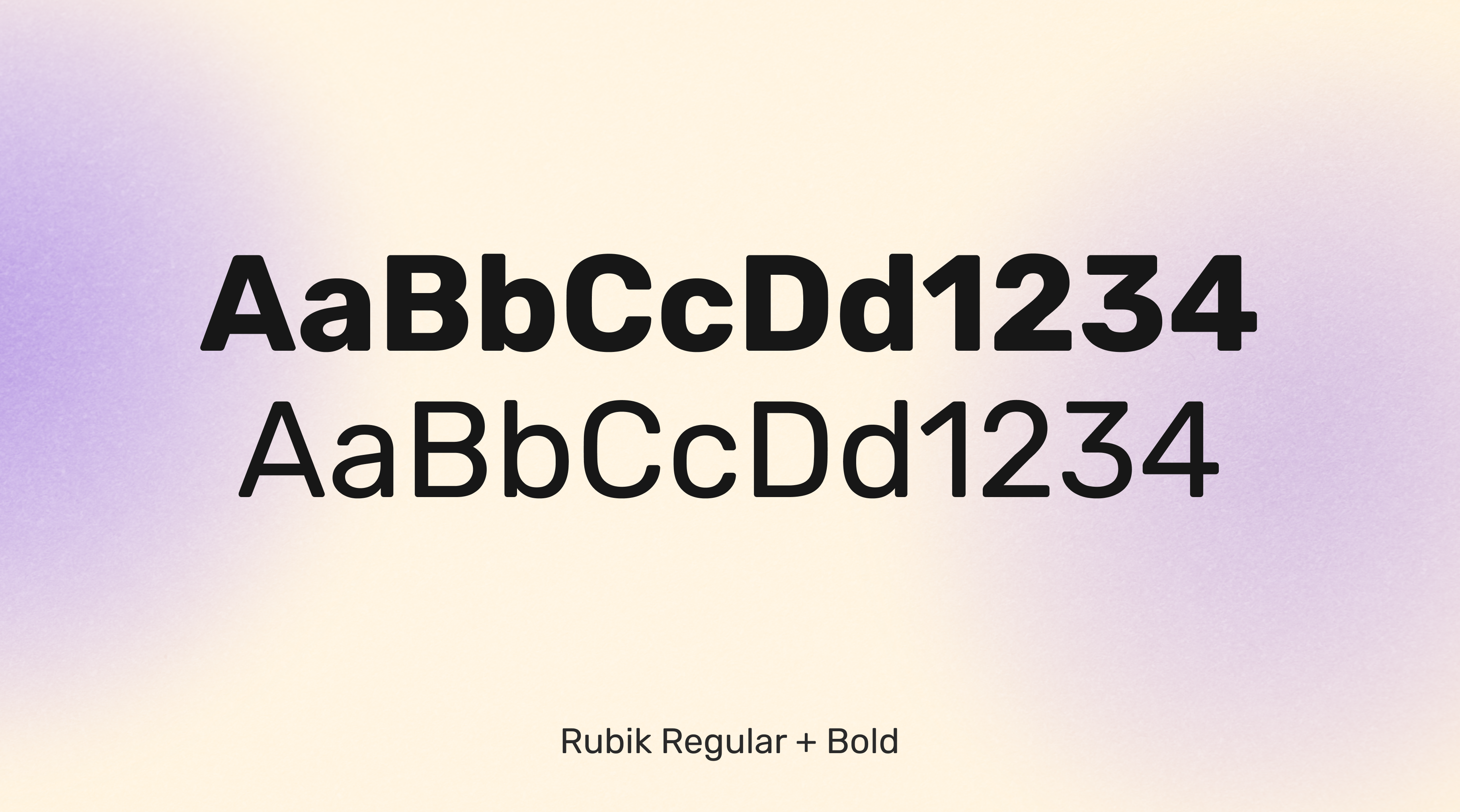 Rubik Regular and Bold font preview